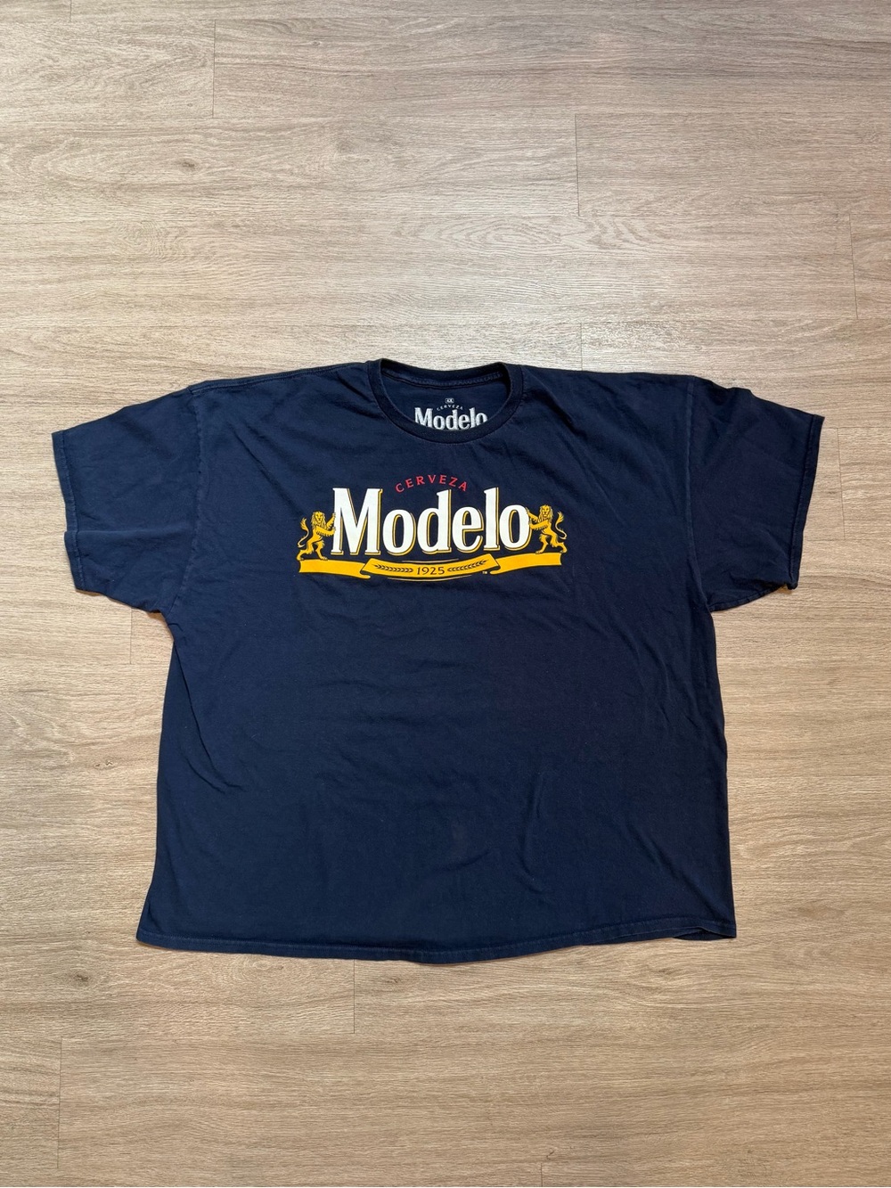 Navy Blue Modelo Logo Short Sleeve Tee
